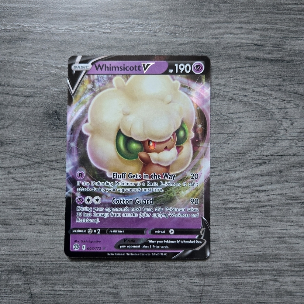 Whimsicott V #64 Pokemon Brilliant Stars Holo Card